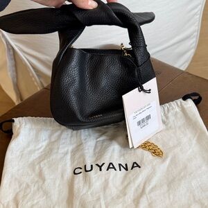 Cuyana Black Mini Leather Bag